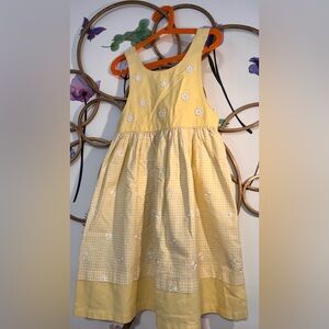 Yellow Gingham fabric sun dress.
